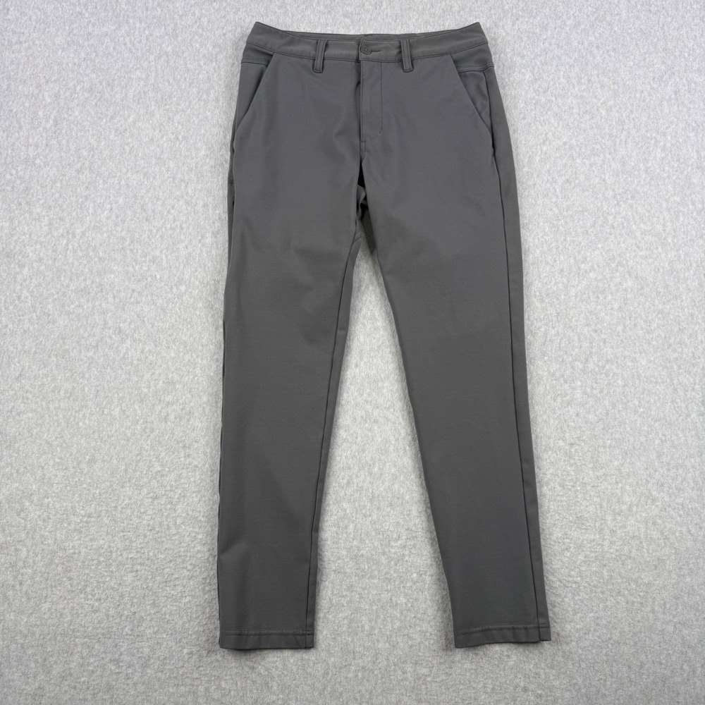 BYLT Pants Men Small Gray Everyday Pant 2.0 Chino Slim Fit Stretch Trousers